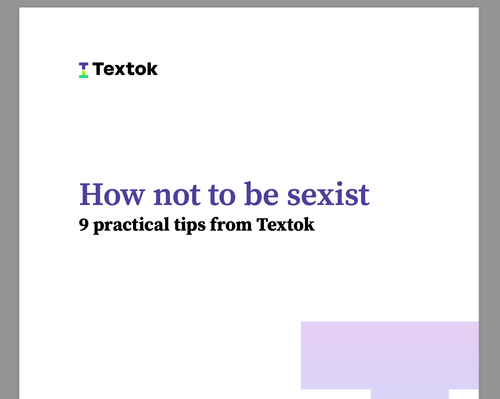 Anti-sexism Tone of Voice Manual